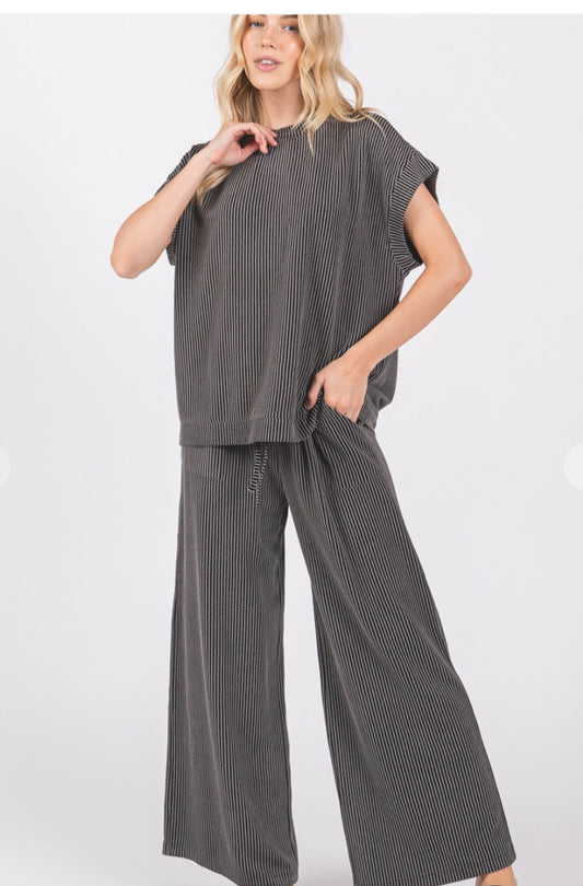 Black Long Pant Set